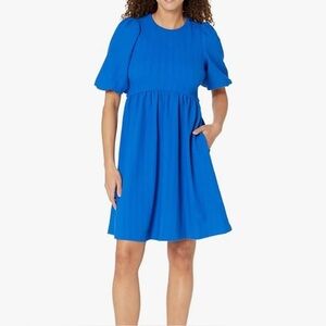 Maggy London Blue Puff Sleeve Mini Sundress